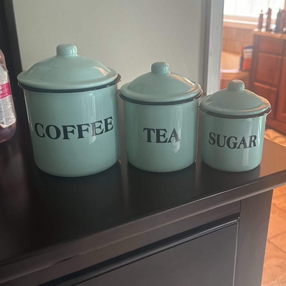 Set of three canisters